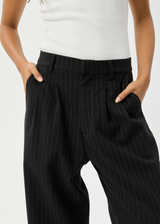AFENDS Womens Business - Pleat Trouser - Black - Afends womens business   pleat trouser   black 