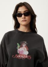 Afends Womens Worlds Above - Crew Neck - Charcoal - Afends womens worlds above   crew neck   charcoal 