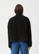 AFENDS Womens Berlin - Reversible Polar Fleece Jacket - Black - Afends womens berlin   reversible polar fleece jacket   black 