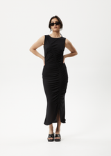 Afends Womens Mirage Bamboo - Sheer Maxi Dress - Black - Afends womens mirage bamboo   sheer maxi dress   black