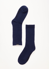 Afends Mens Everyday - Hemp Socks One Pack - Navy - Afends mens everyday   hemp socks one pack   navy 