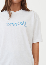 Afends Unisex Broccoli - Unisex Hemp Retro T-Shirt - White - Afends unisex broccoli   unisex hemp retro t shirt   white 