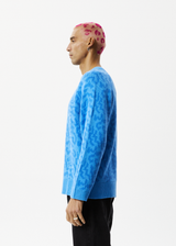 AFENDS Mens Icebergs - Knitted Crew Neck Jumper - Arctic - Afends mens icebergs   knitted crew neck jumper   arctic 
