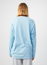 Afends Unisex Conditional - Unisex Organic Oversized Long Sleeve T-Shirt - Sky Blue - Afends unisex conditional   unisex organic oversized long sleeve t shirt   sky blue