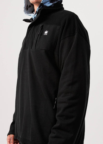 Creation - Unisex Hemp Panel Crew Neck Jumper - Black – AFENDS