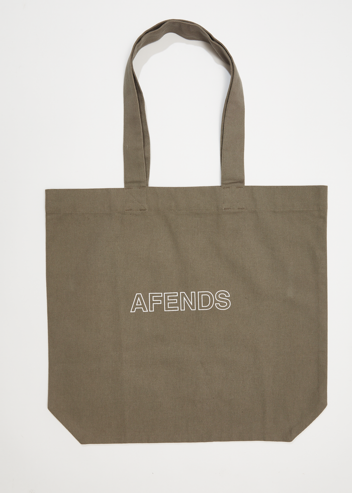 Afends Unisex Outline - Recycled Tote Bag - Beechwood 