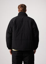 Afends Unisex Pala - Unisex Recycled Puffer Jacket - Black - Afends unisex pala   unisex recycled puffer jacket   black 