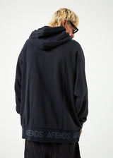 Afends Unisex Studio - Unisex Organic Oversized Hoodie - Black - Afends unisex studio   unisex organic oversized hoodie   black 