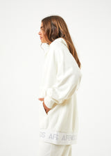 Afends Unisex Studio - Unisex Organic Oversized Hoodie - Off White - Afends unisex studio   unisex organic oversized hoodie   off white 