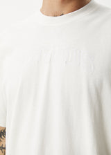 Afends Unlimited - Boxy Logo T-Shirt - Worn White - Afends unlimited   boxy logo t shirt   worn white 