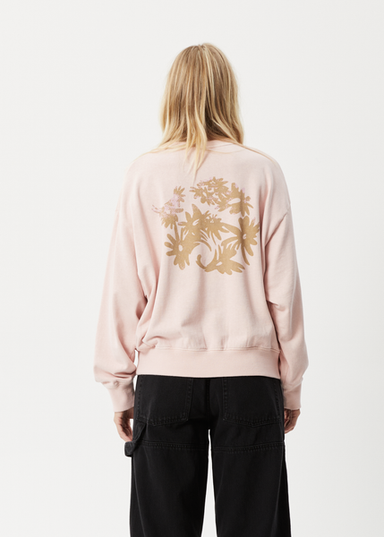 AFENDS Womens Daze - Crew Neck Jumper - Lotus