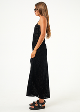 Afends Womens Echo - Recycled Sheer Maxi Dress - Black - Afends womens echo   recycled sheer maxi dress   black 
