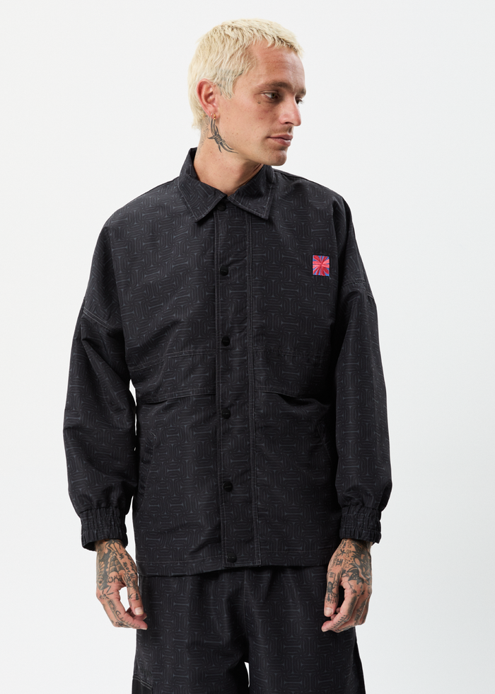 Afends Mens Escape - Recycled Spray Jacket - Charcoal 