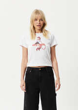 Afends Womens Sweet West - Recycled Baby Tee - White - Afends womens sweet west   recycled baby tee   white