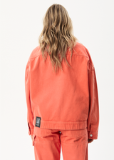 Afends Unisex Innie - Unisex Organic Denim Jacket - Faded Orange - Afends unisex innie   unisex organic denim jacket   faded orange 