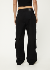 Afends Womens Linger - Recycled Cargo Pants - Black - Afends womens linger   recycled cargo pants   black 
