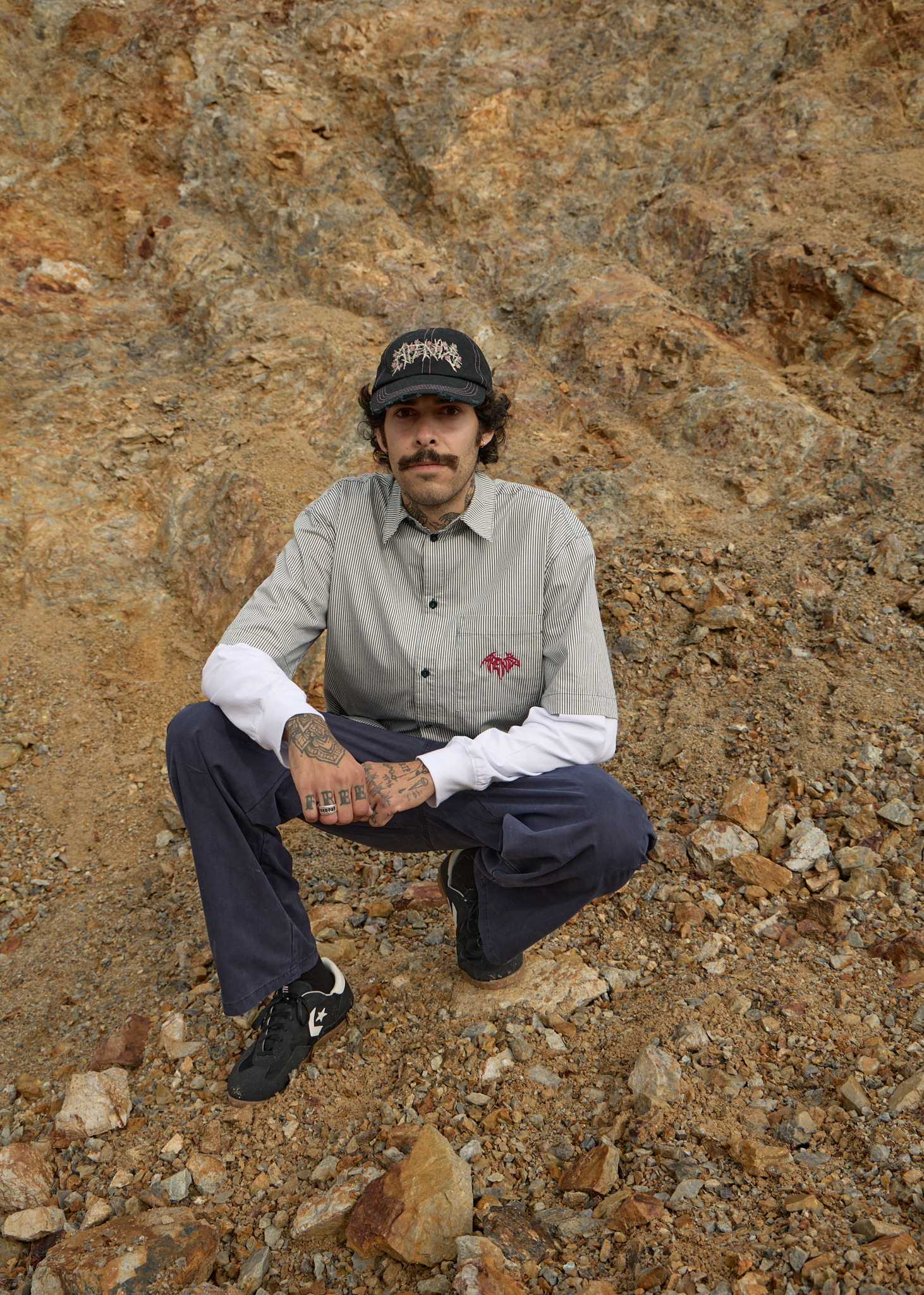 AFENDS Mens Heavy Petal - Five Panel Cap - Black