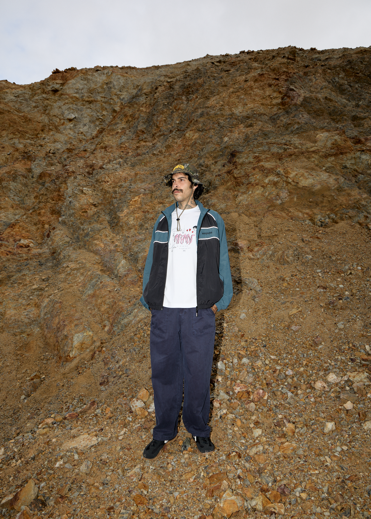 AFENDS Mens Torched - Retro Tee - White