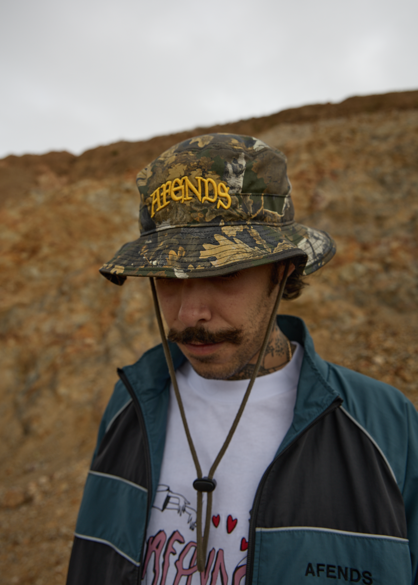 AFENDS Mens Find Me - Boonie Bucket Hat - Find Me