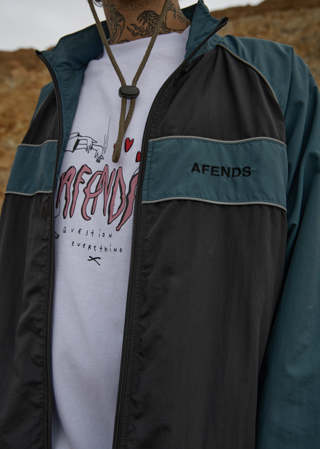 AFENDS Mens Torched - Retro Tee - White