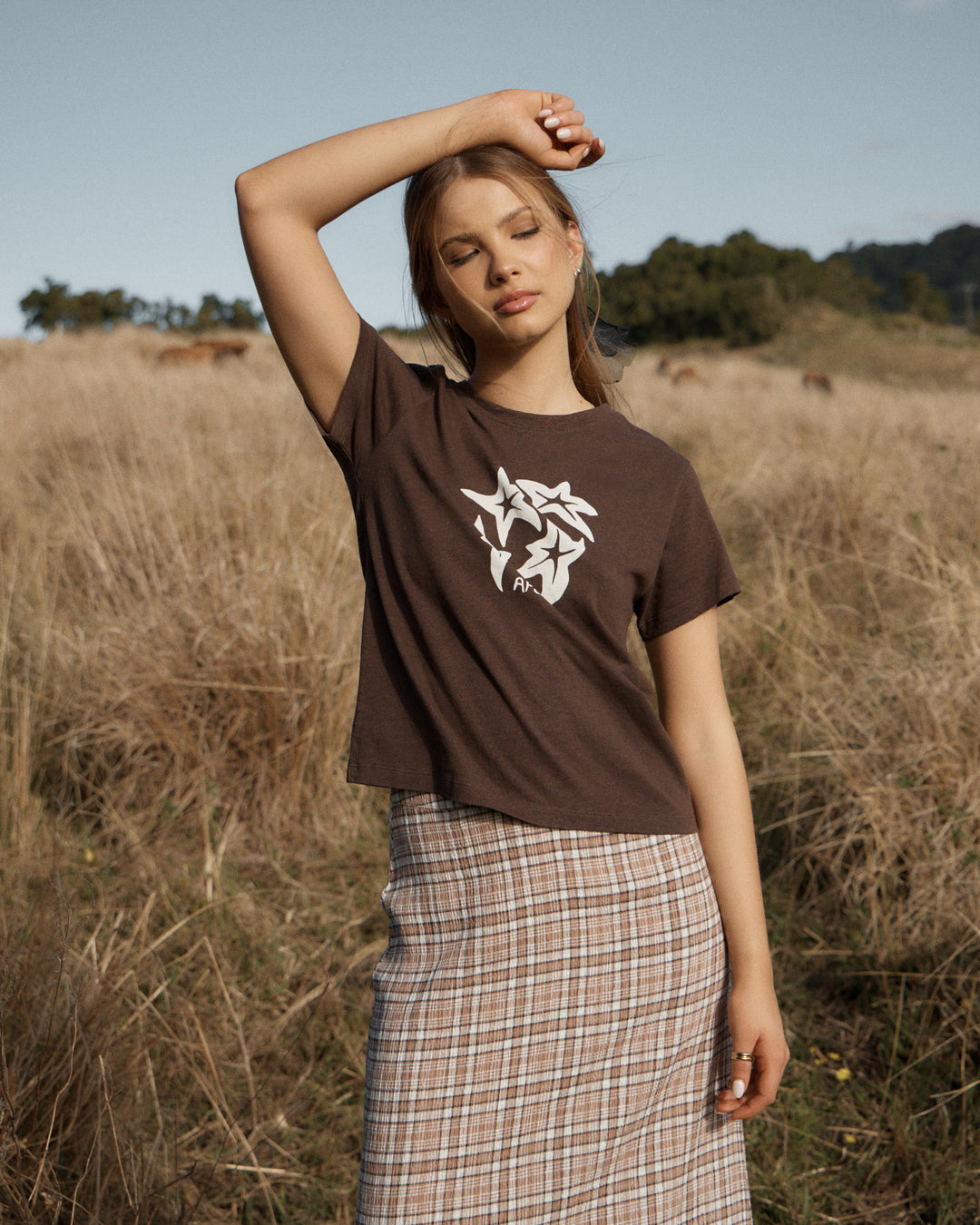 AFENDS Womens Anjuna - Regular Tee - Coffee
