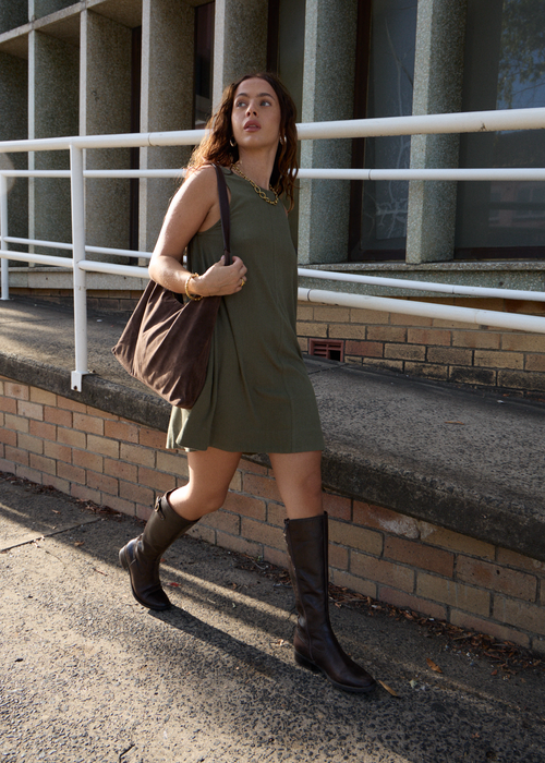 AFENDS Womens Halle - Linen Mini Dress