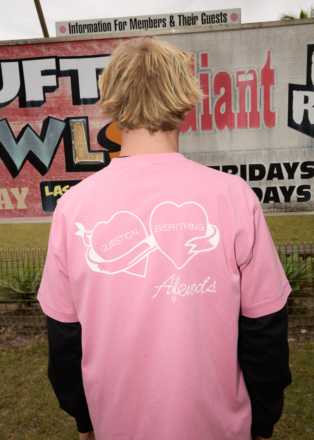 AFENDS Mens Valentine - Heavyweight Boxy Tee - Washed Marrakesh