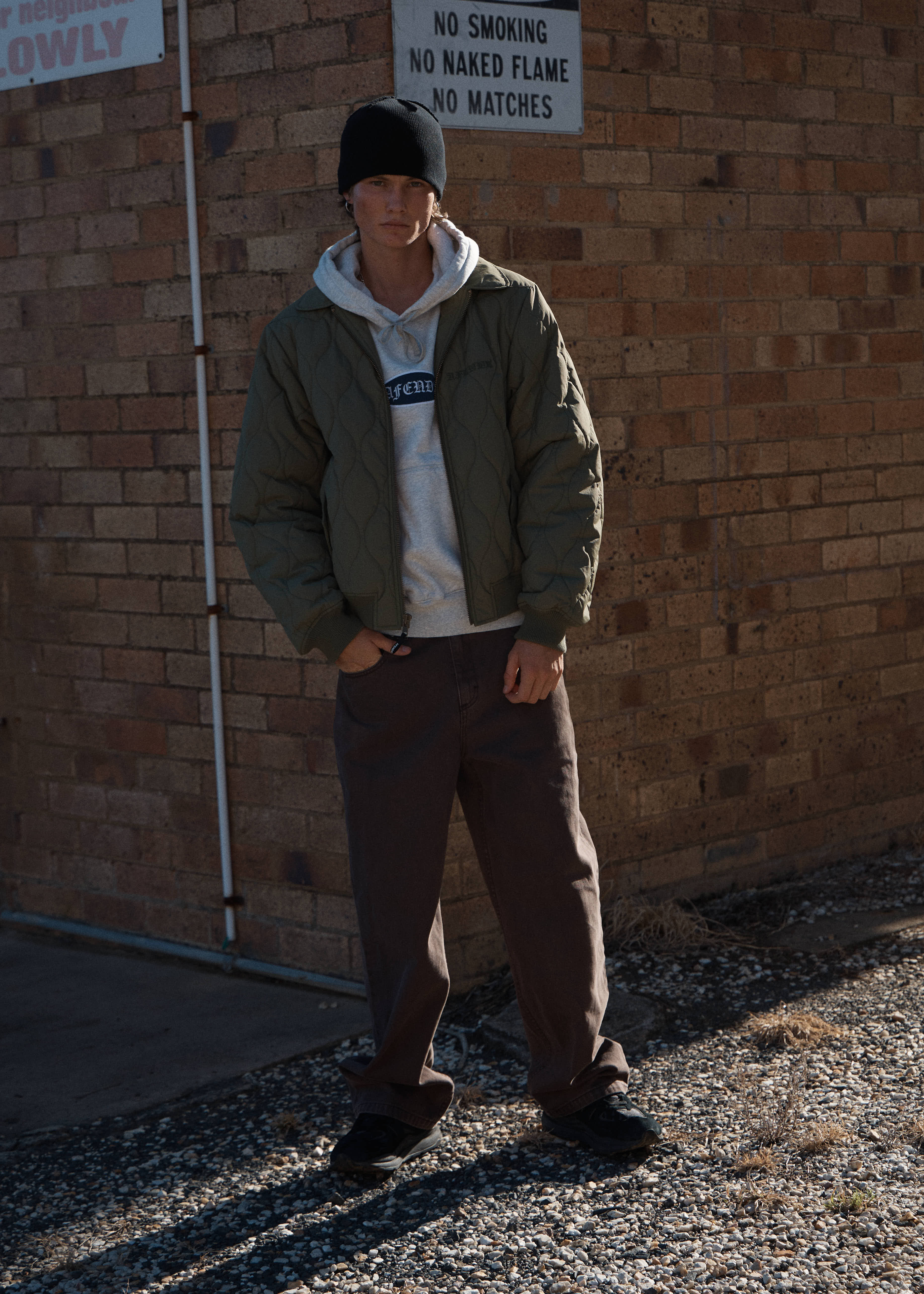 AFENDS Mens Pablo - Denim Baggy Jean - Washed Coffee