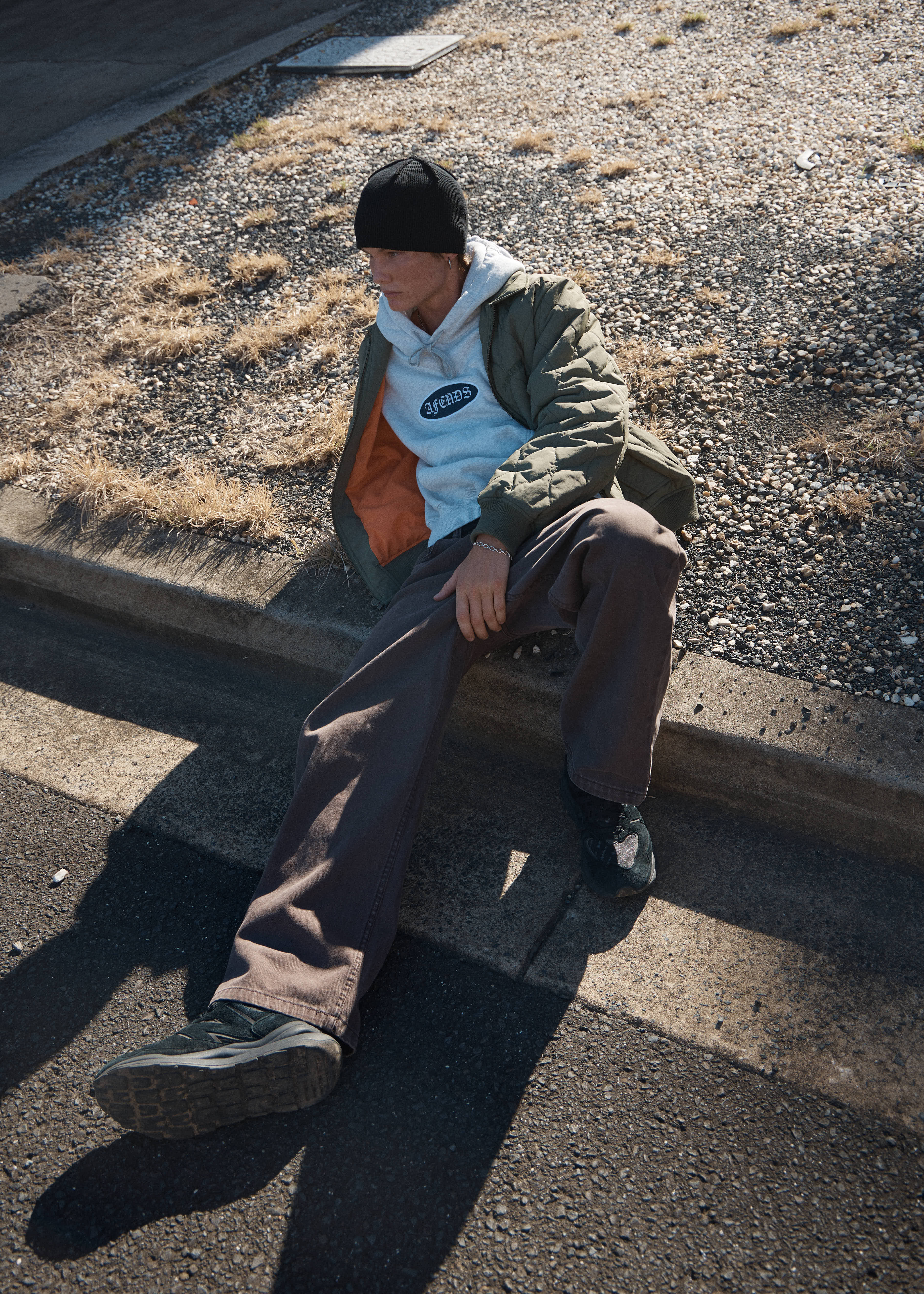 AFENDS Mens Pablo - Denim Baggy Jean - Washed Coffee