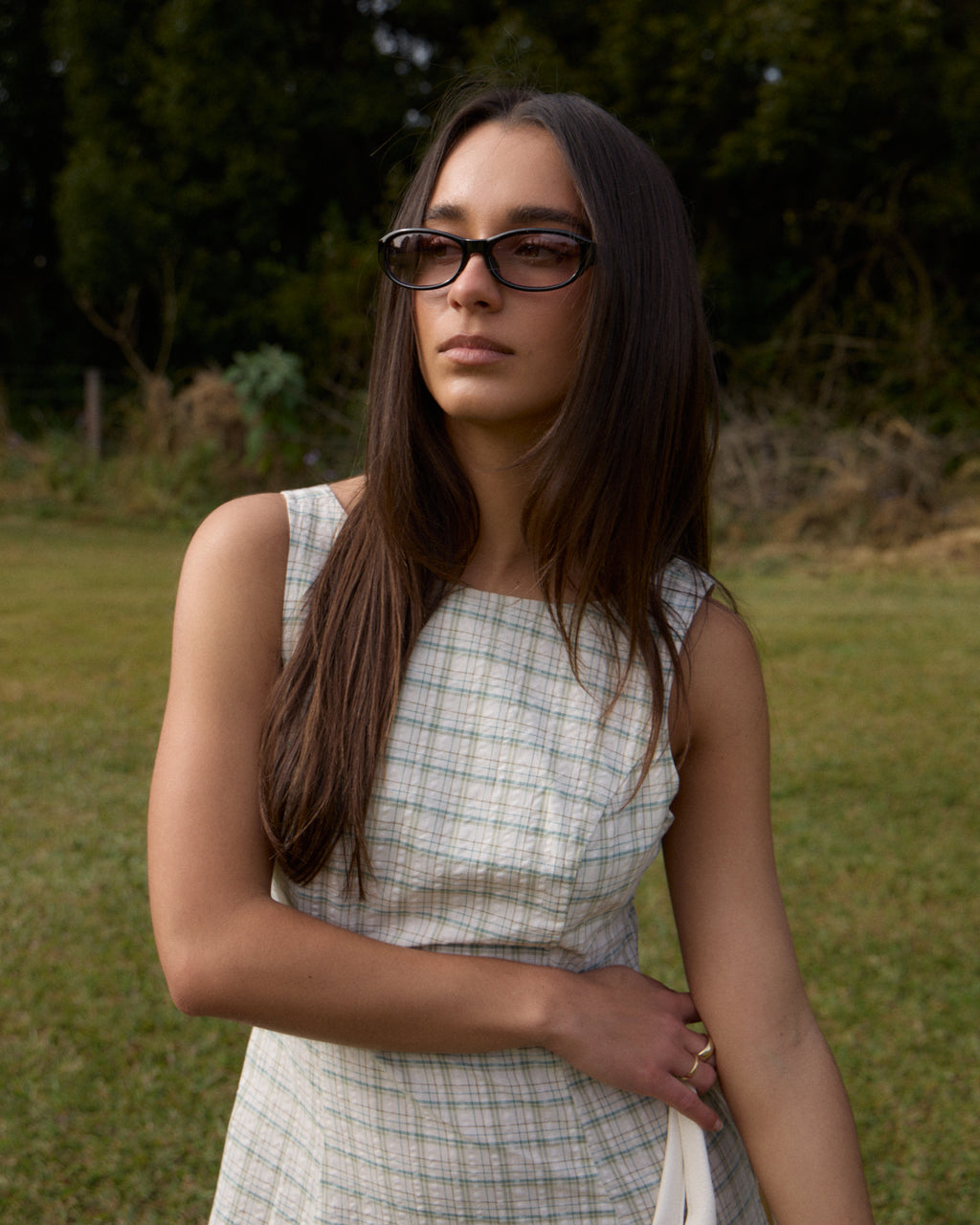 AFENDS Womens Legacy - Seersucker Mini Dress - Boa Check