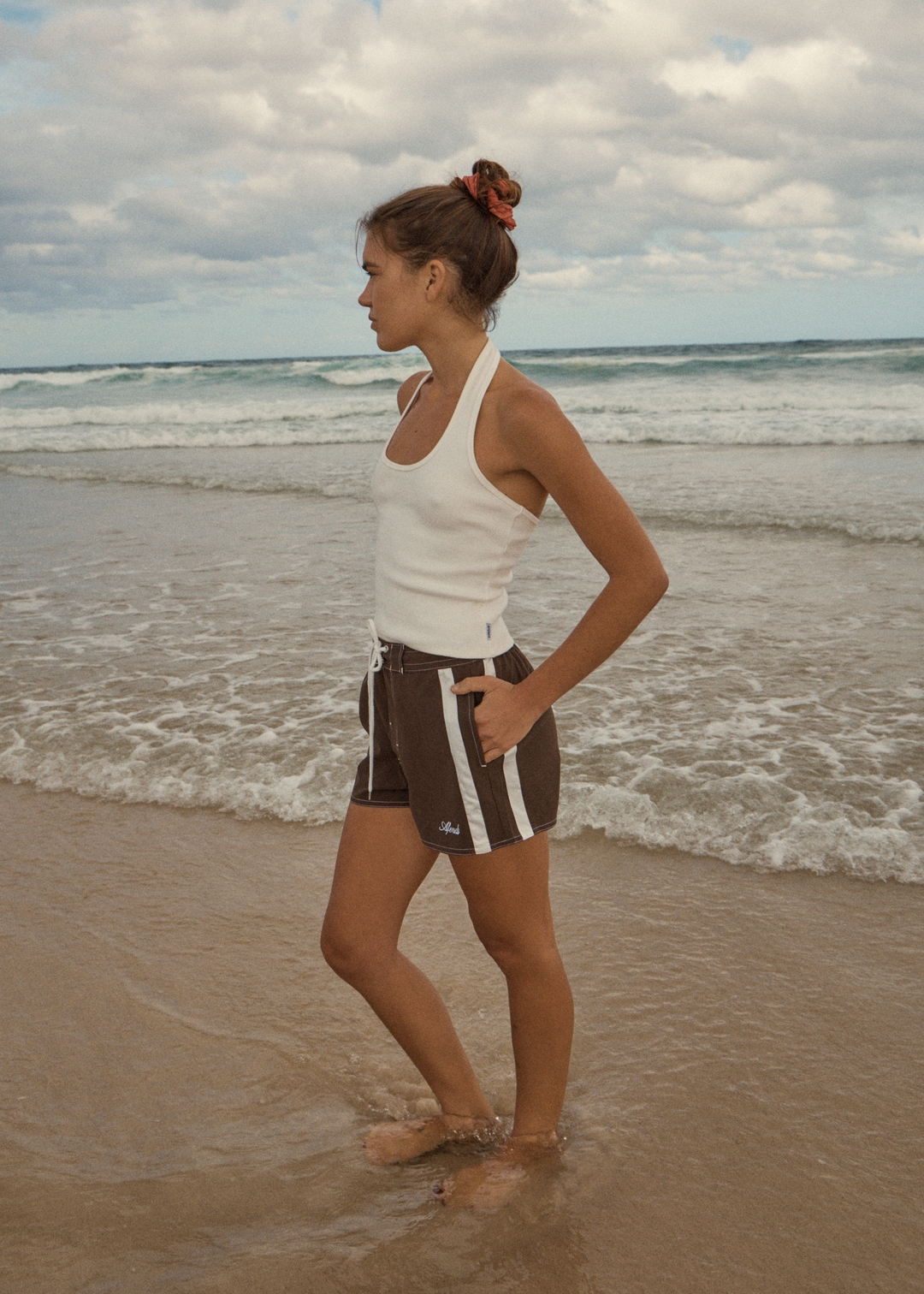 AFENDS Womens Ellia - Recycled Boardshorts - Coffee