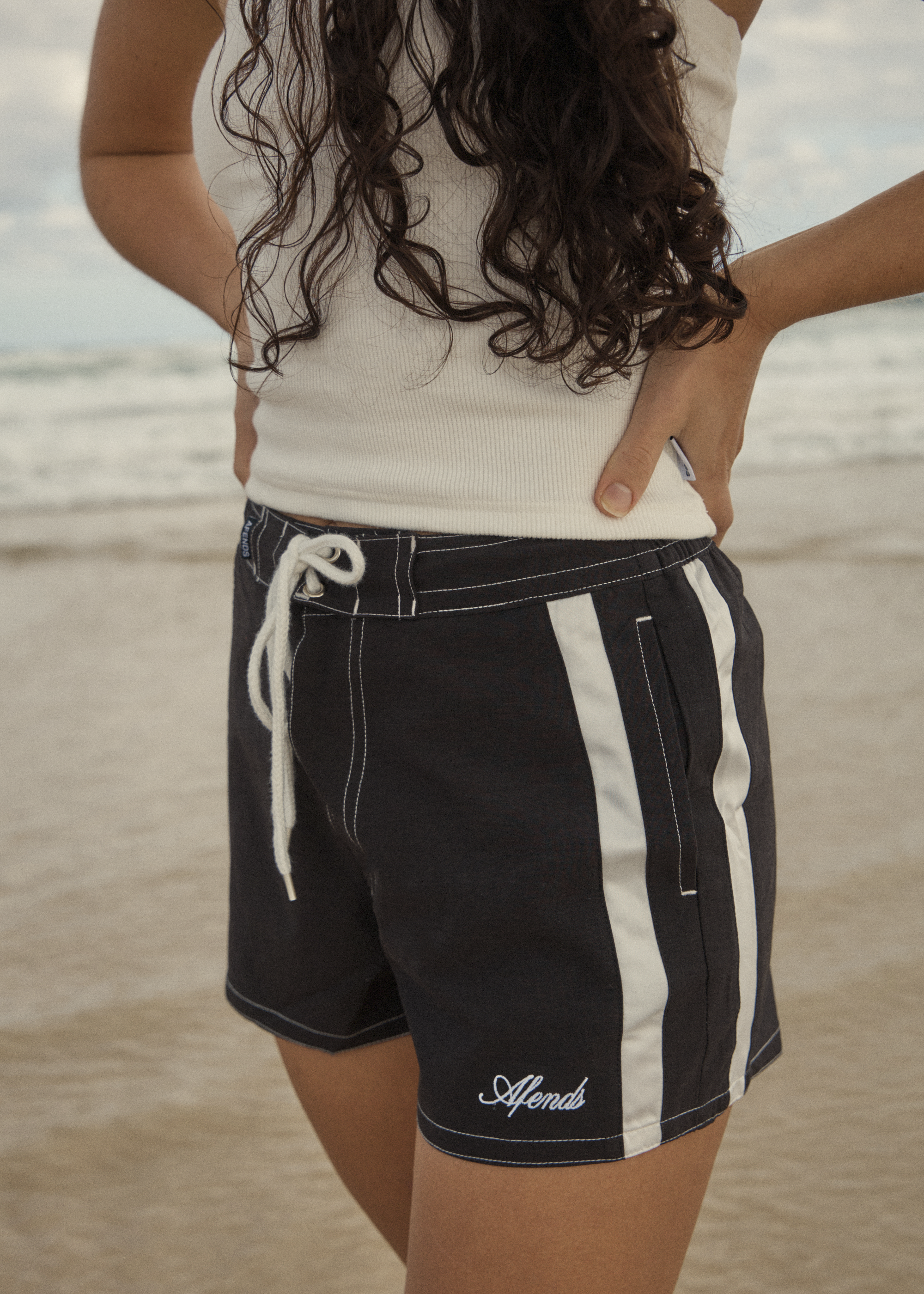 AFENDS Womens Ellia - Recycled Boardshorts - Black