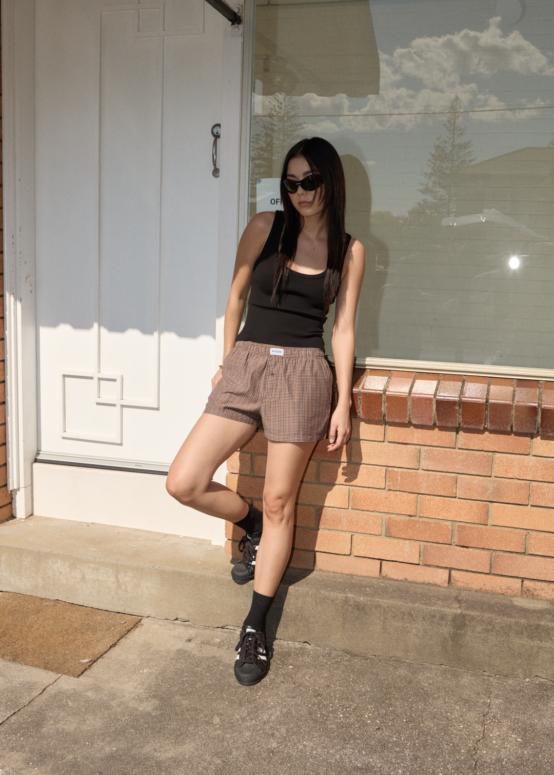 AFENDS Womens Hometown - Boxer Short - Coffee