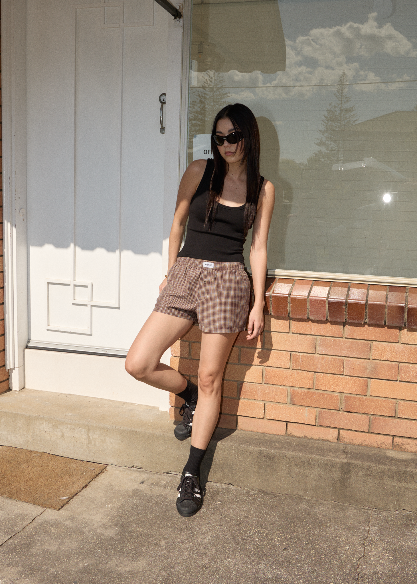 AFENDS Womens Hometown - Boxer Short - Coffee