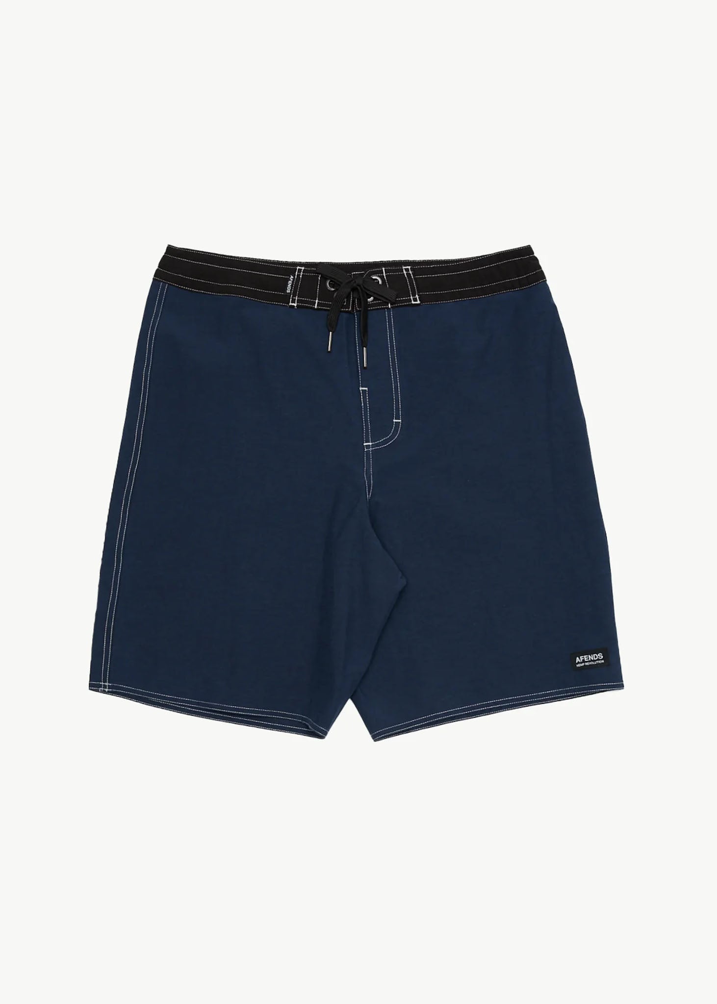 AFENDS Mens Surf Related - Fixed Waist Boardshort 20" - Navy