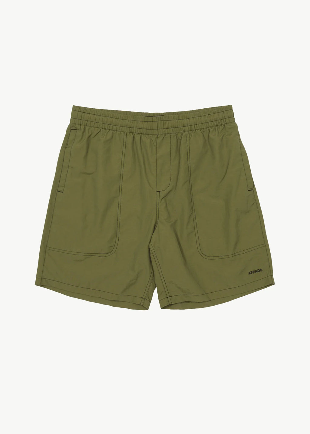 AFENDS Mens Baywatch - Swim Short 18" - Military