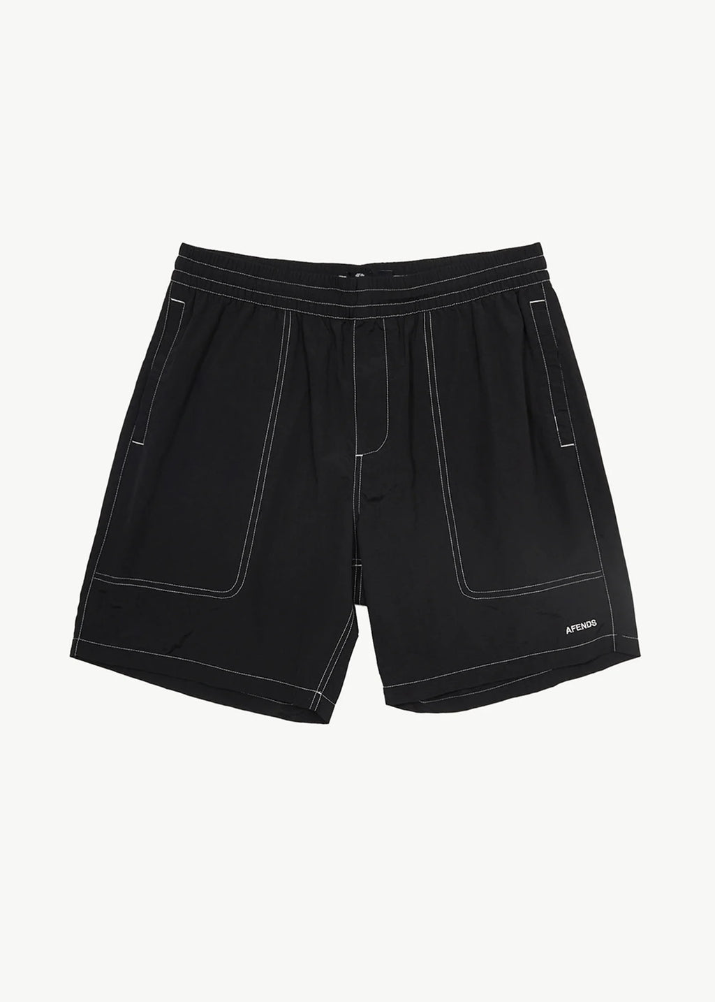 AFENDS Mens Baywatch - Swim Short 18" - Black