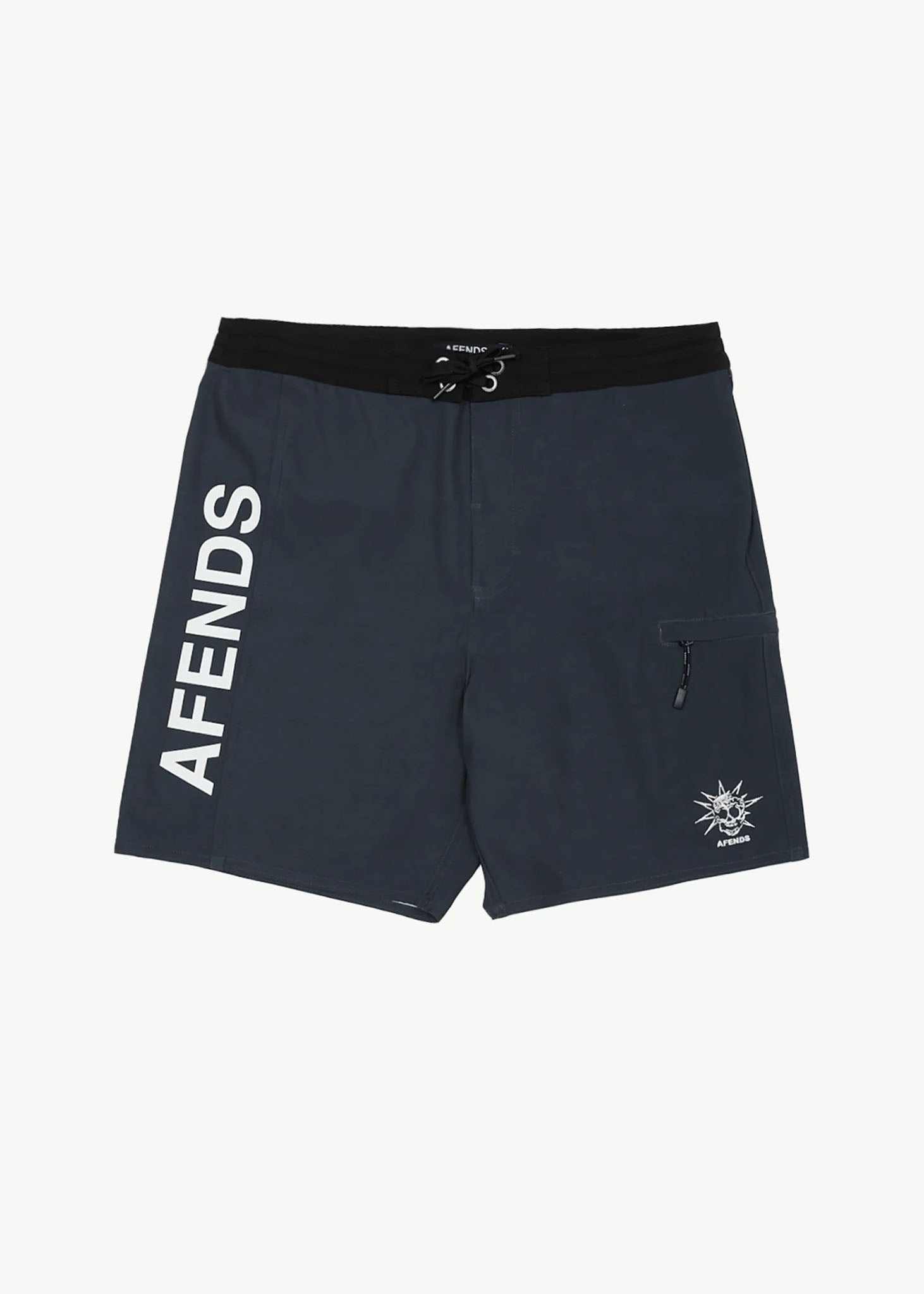 AFENDS Mens Graveyard - Surf Related Boardshort 18" - Charcoal