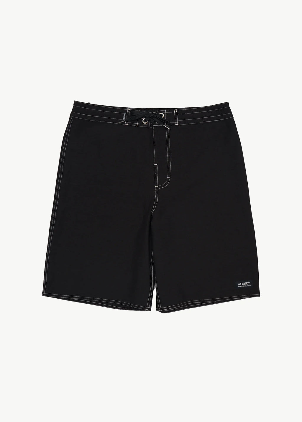 AFENDS Mens Surf Related V.2 - Fixed Waist Boardshort 20" - Black