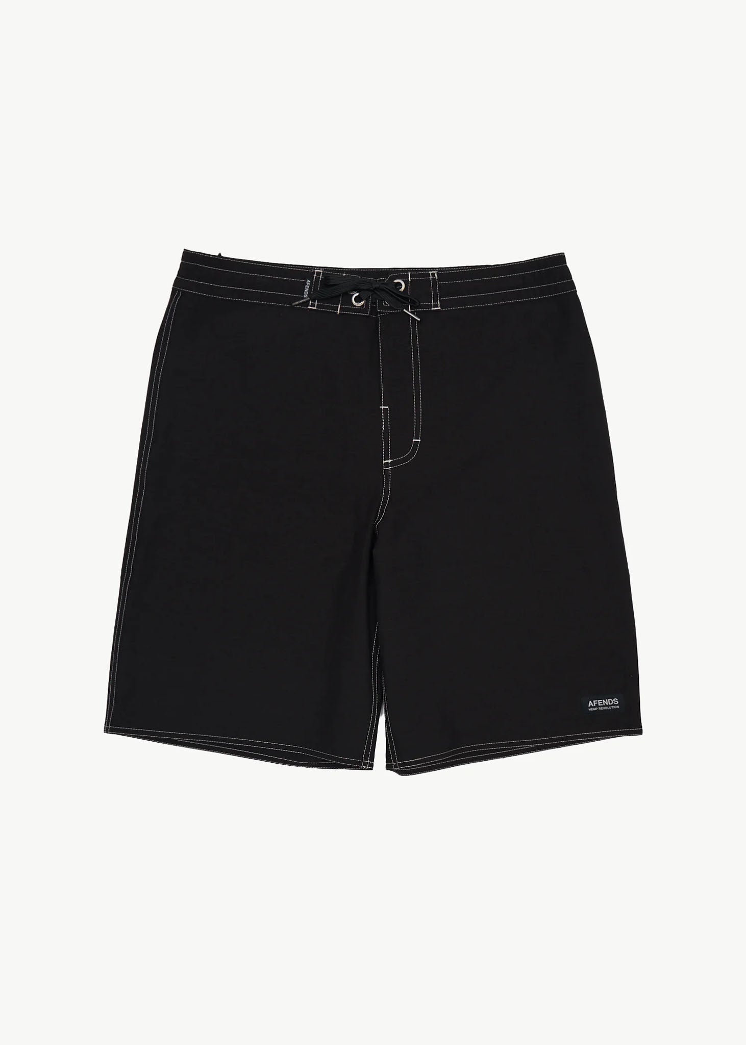 AFENDS Mens Surf Related V.2 - Fixed Waist Boardshort 20" - Black