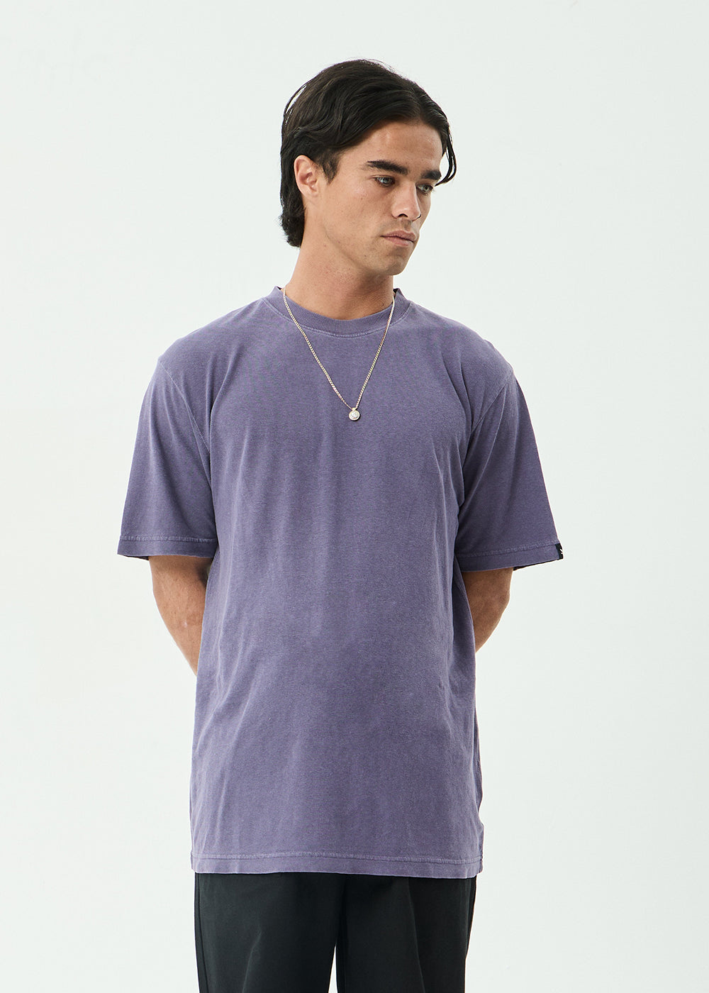 AFENDS Mens Classic - Retro Tee - Vintage Aubergine