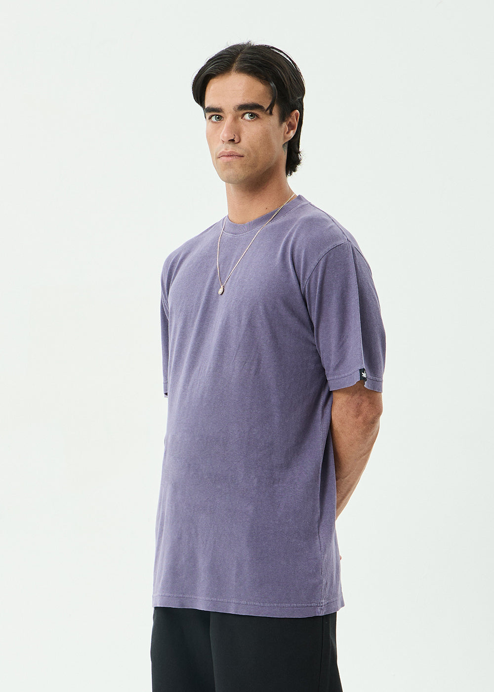 AFENDS Mens Classic - Retro Tee - Vintage Aubergine