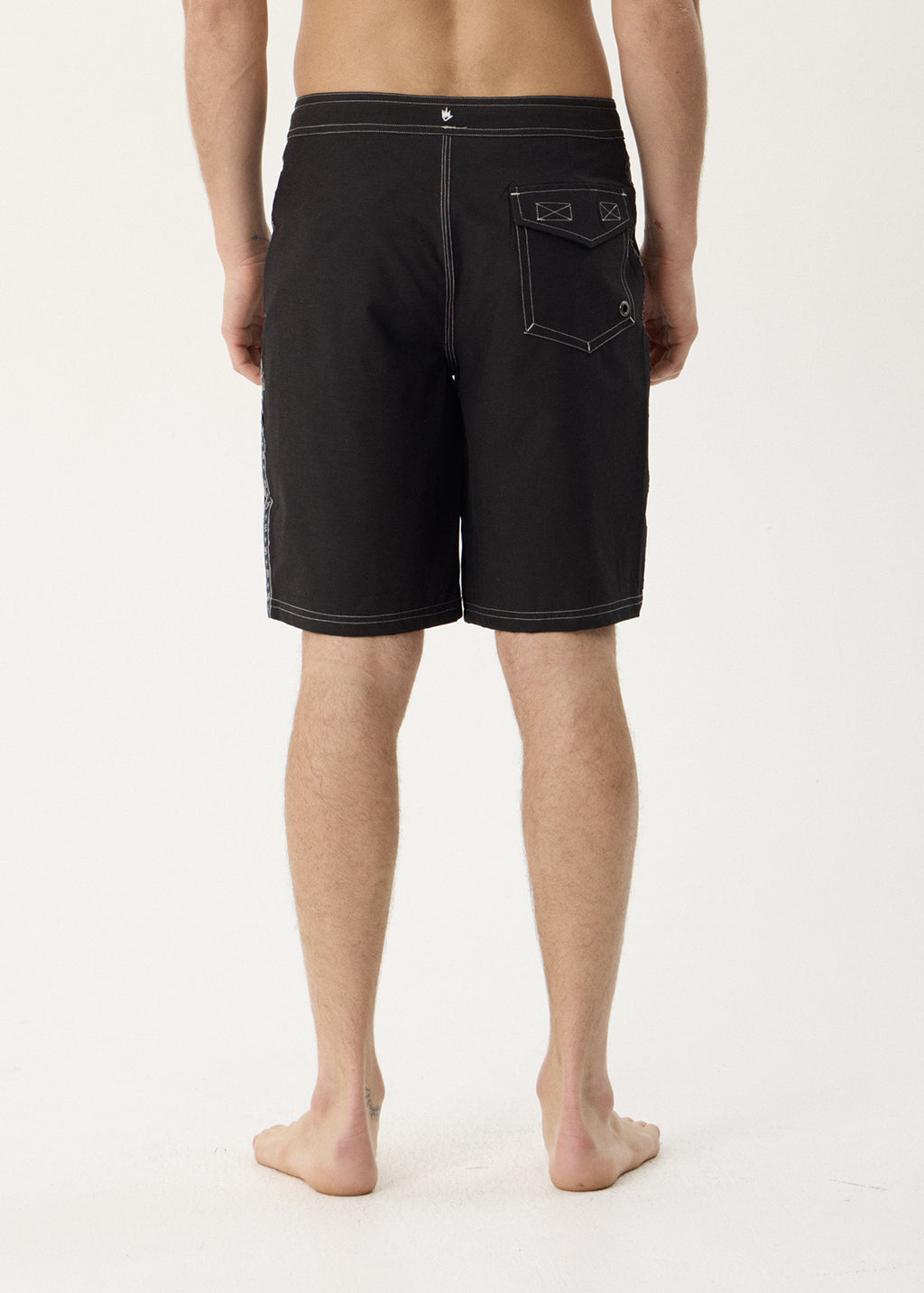 AFENDS Mens The Wreck - Fixed Waist Boardshort 20" - Black