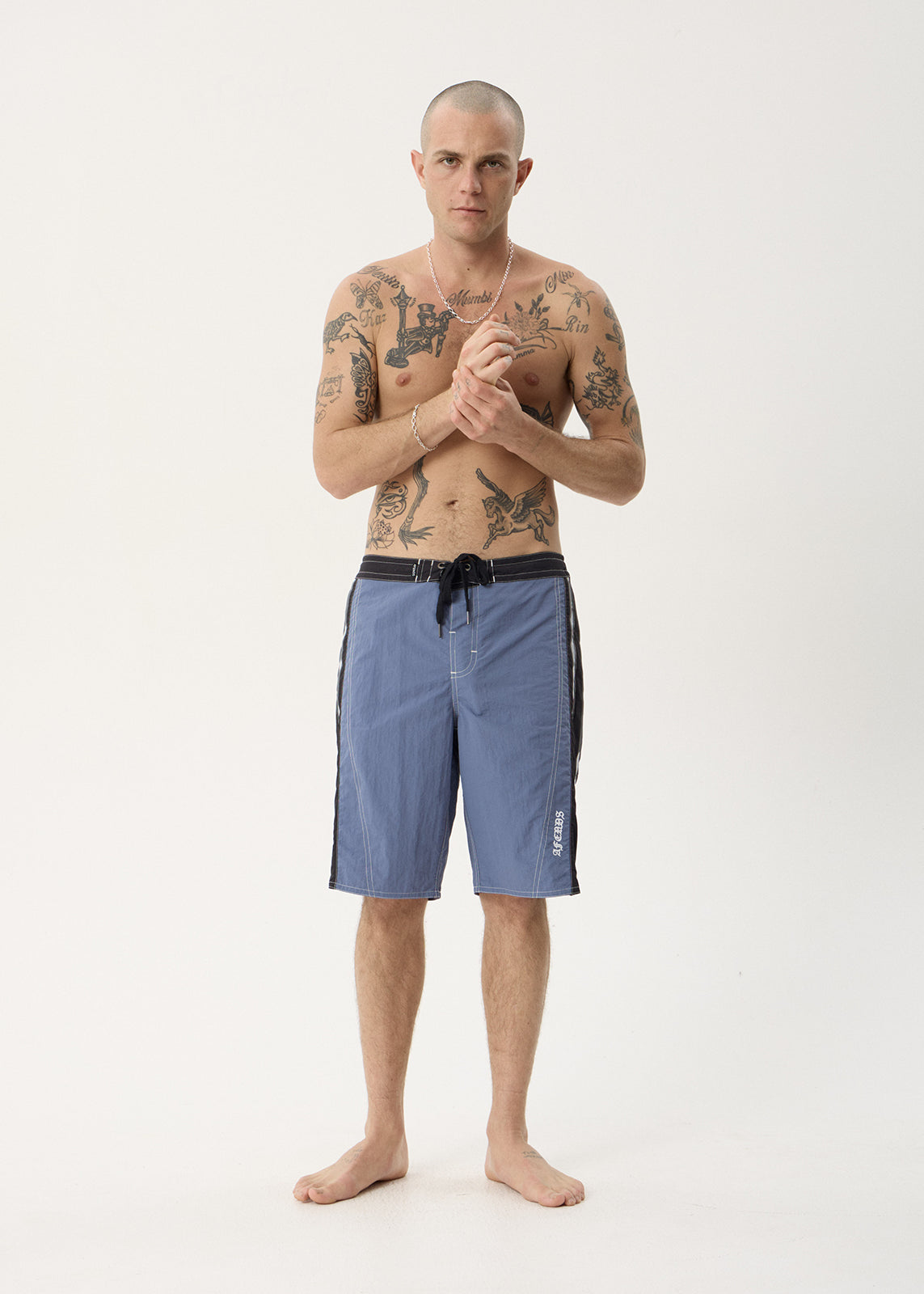 AFENDS Mens Forum - Surf Related V2 Boardshort 22" - Slate Blue