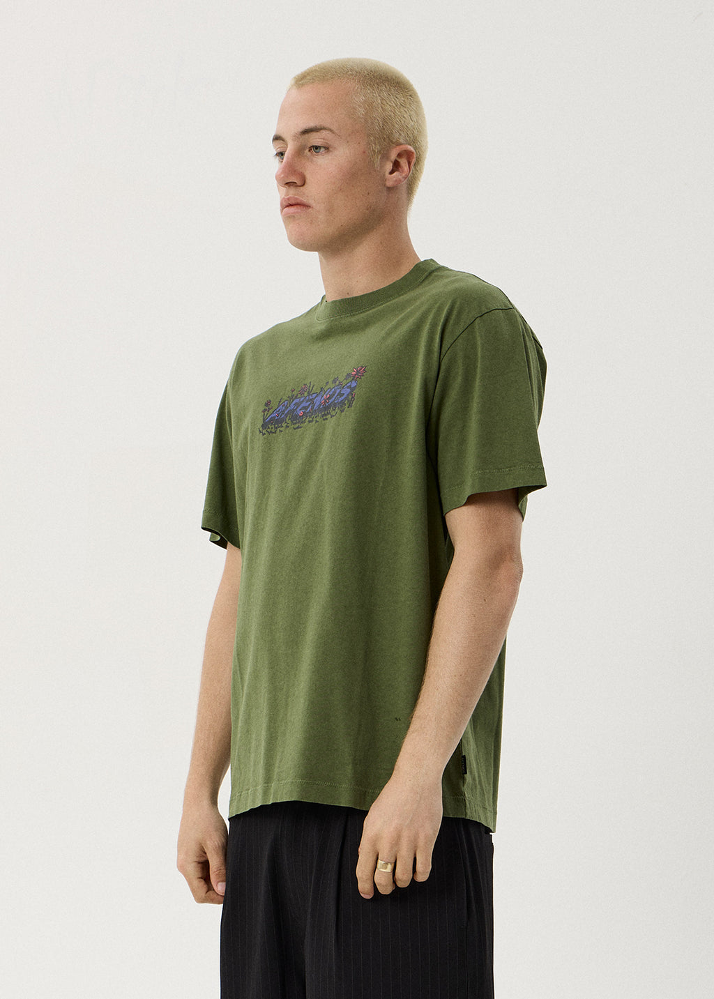 AFENDS Meadow - Retro Tee - Washed Cypress