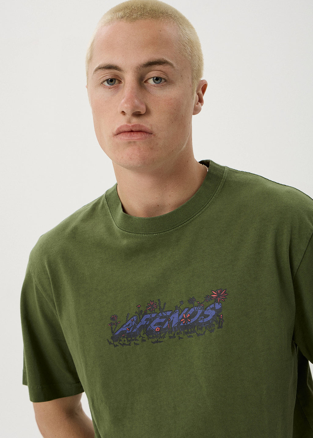 AFENDS Meadow - Retro Tee - Washed Cypress