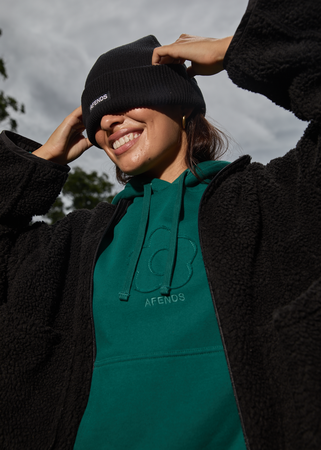 AFENDS Womens Blossom - Hoodie - Pine