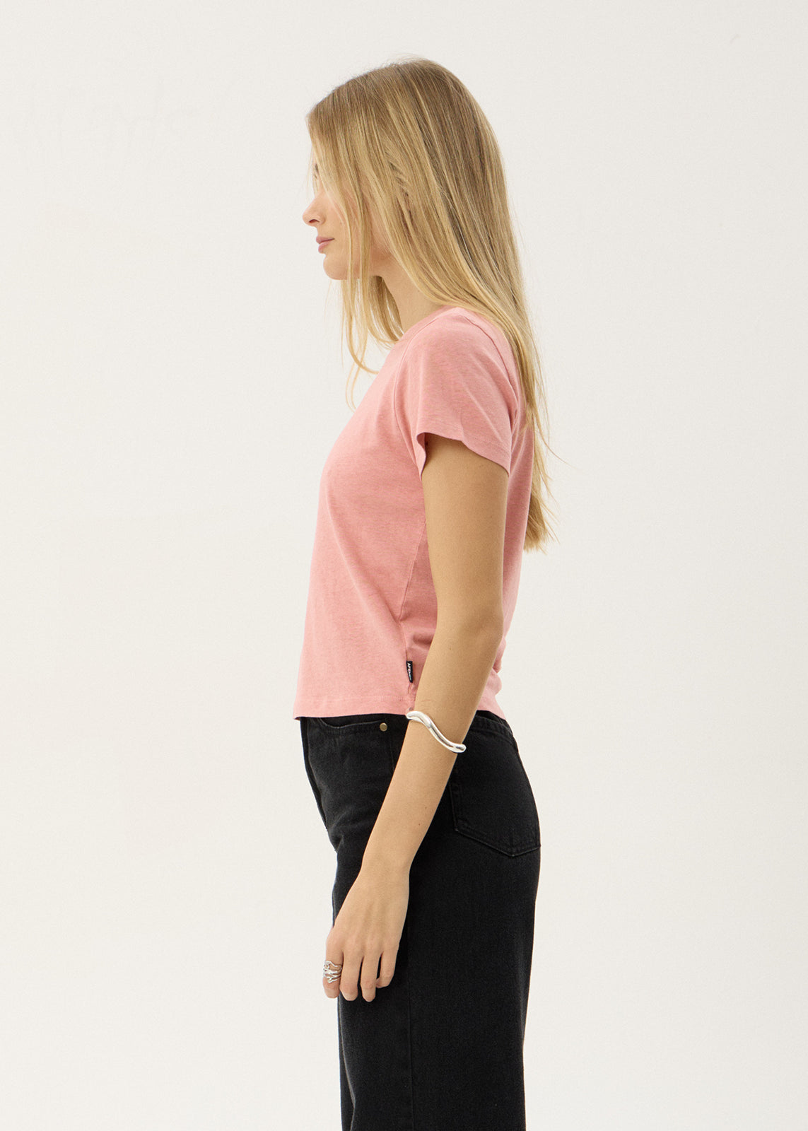 AFENDS Womens Carmen - Baby Tee - Dusty Pink