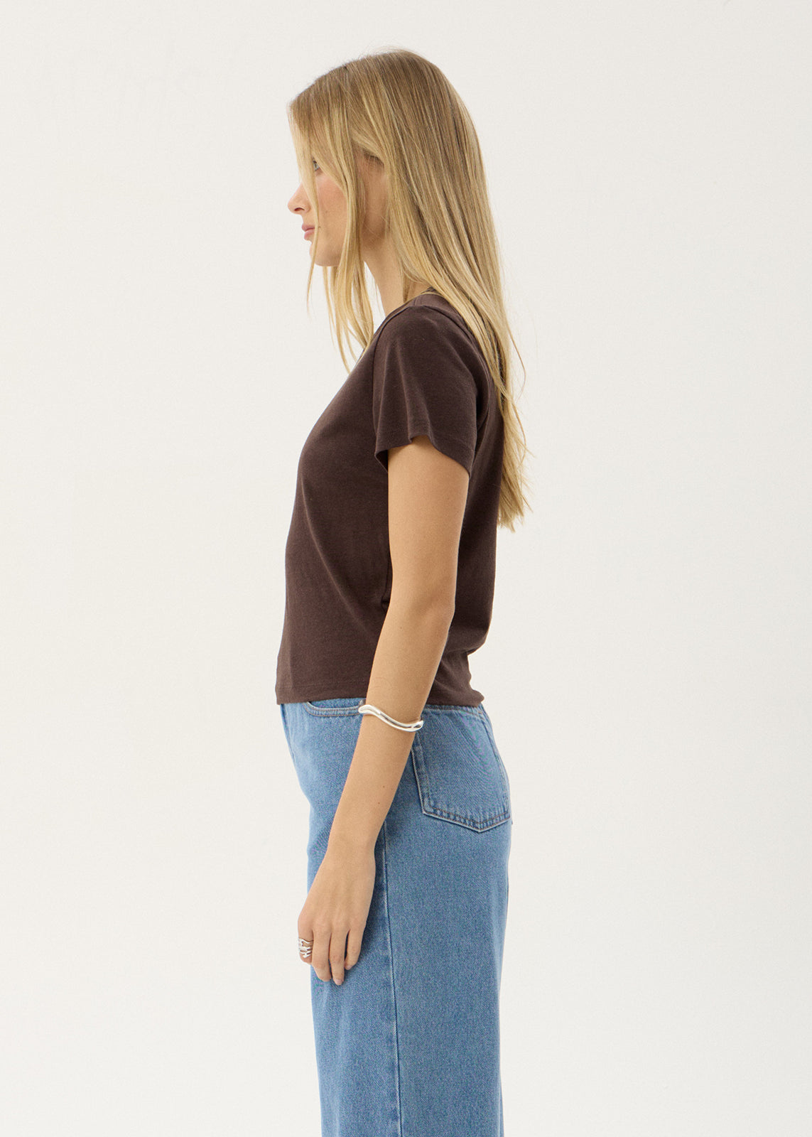 AFENDS Womens Carmen - Baby Tee - Coffee