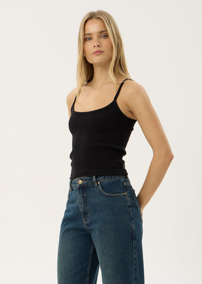 AFENDS Womens Sara - Rib Singlet - Black